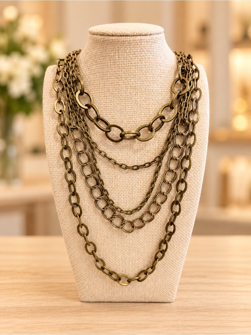 Syrah necklace bronze